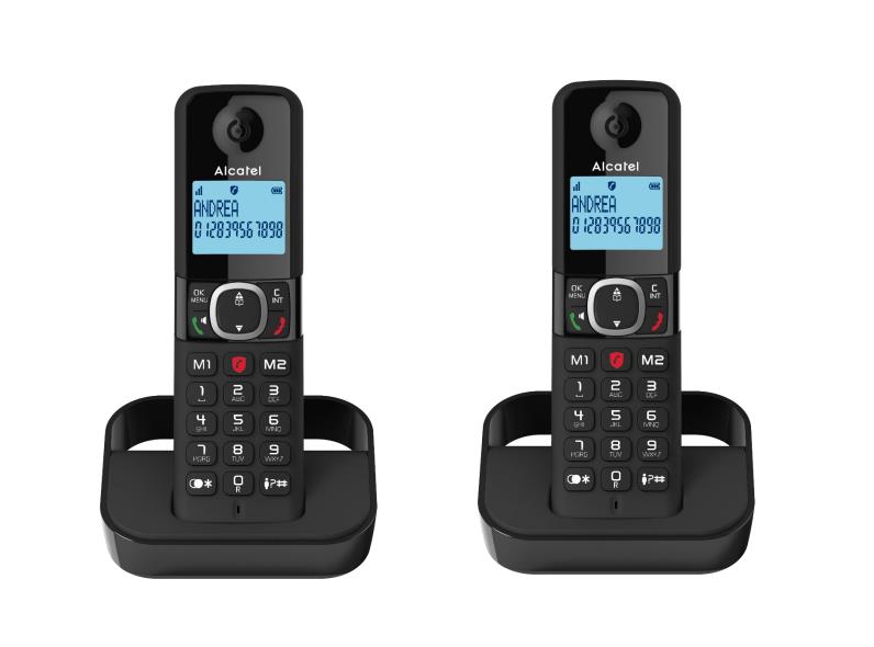 Teléfono inalámbrico Dect Alcatel F860 DUO, negro